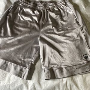 And 1 Athletic Size 3XL Silver Basketball Workout Shorts used.